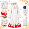 Cozy Kage Robe front view with sherpa lining and flame hem